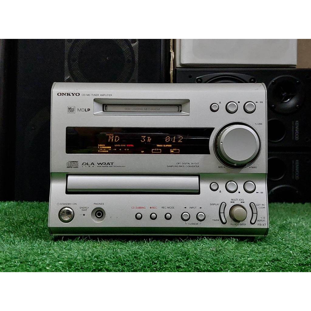 หัวเครื่องonkyo รุ่นFR-X7mabe in Japan จากตู้ยี่ปุ่นใช้ไฟ100สุง/กว้าง/ยาว/15.5/20.5/35.5/cmหนัก5.3กก