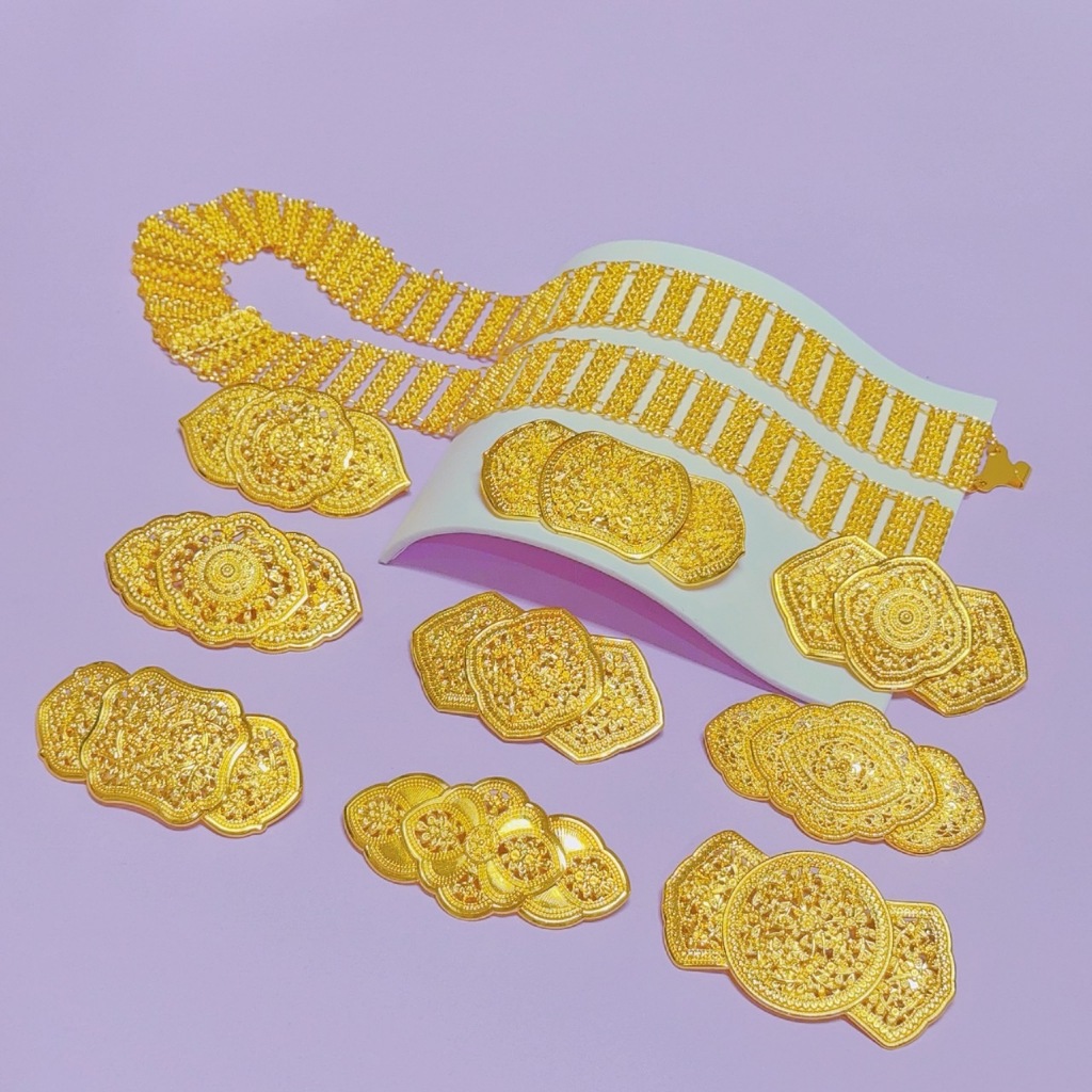 เข็มขัดโบราณ สีทองพร้อมหัวเข็มขัด หลากหลายสไตล์ ปรับขนาดได้ เด็กสามารถใส่ได้