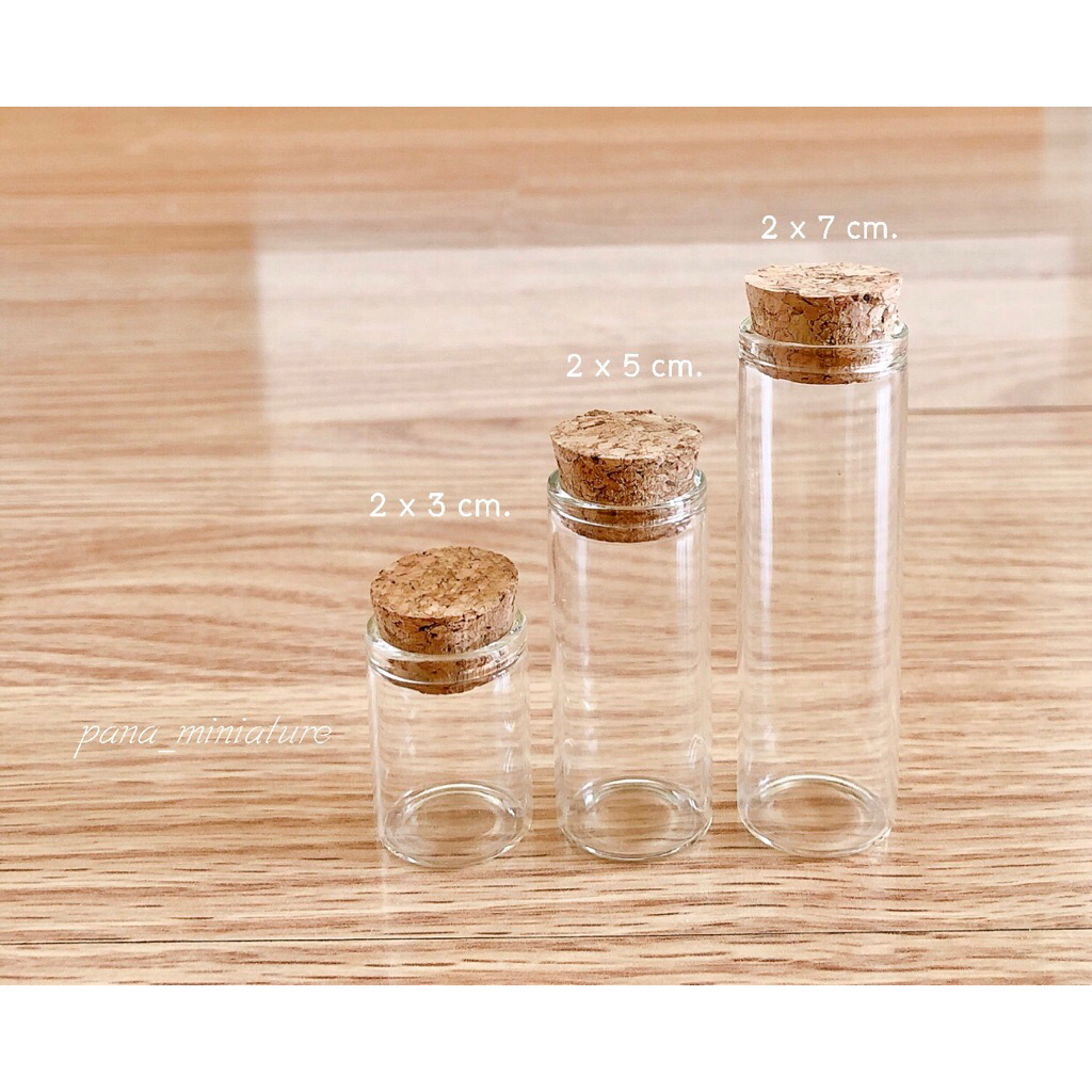 ขวดโหลแก้วใส ฝาไม้คอร์ก ราคา/ชิ้น