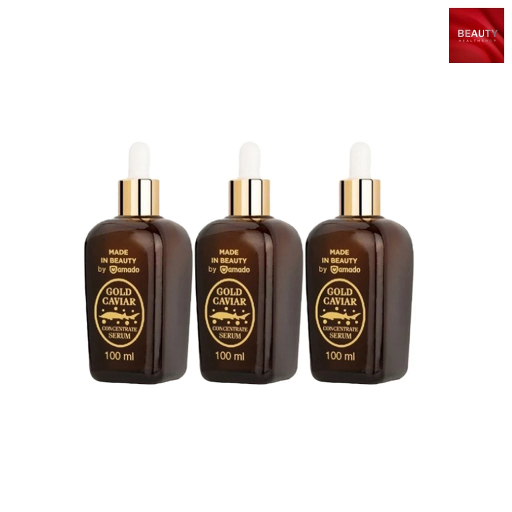 Amado Gold Caviar Concentrate Serum โกลด์คาเวียร์ เซรั่ม (100 ml. x 3 ขวด)