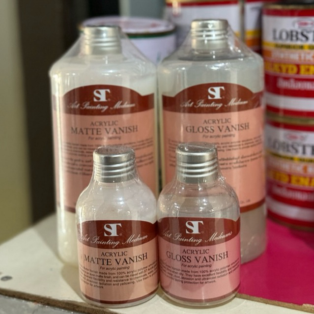 ST Matte & Gloss Vanish น้ำยาเคลือบงานแบบด้านและแวว สำหรับสีอะคริลิค