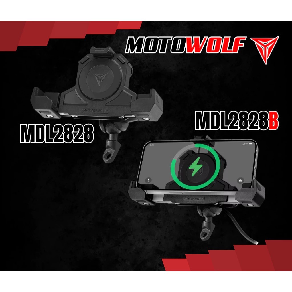 ที่จับมือถือ Motowolf MDL 2828 / 2828B Wireless Charger ที่จับโทรศัพท์ แบบดูดซับแรงกระแทก MDL2828 / MDL2828B - รูปที่ 2