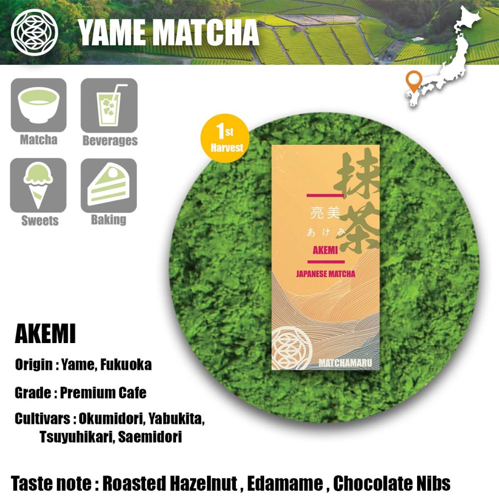 AKEMI : Premium Cafe grade : matcha 100%
