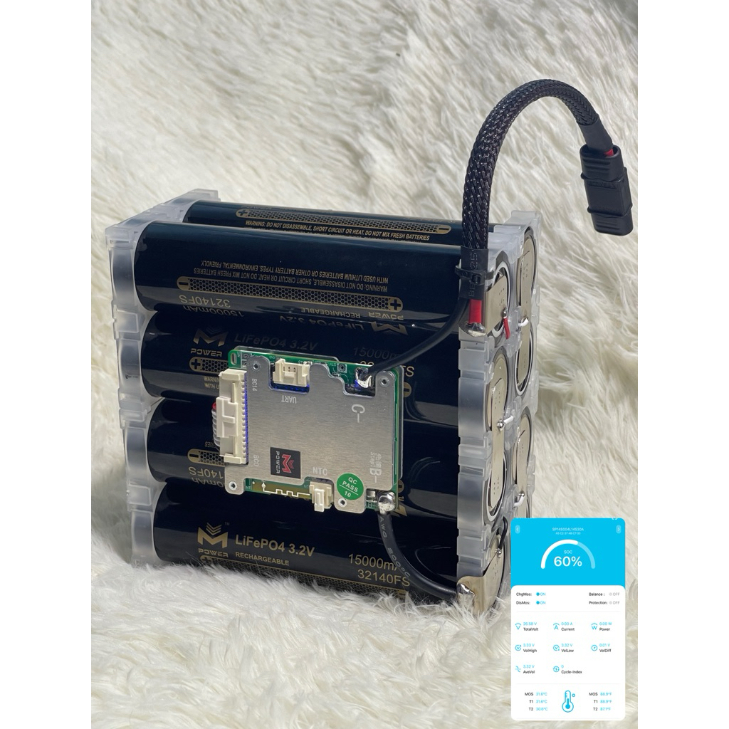 (ดูผ่านมือถือได้)แบตเตอรี่ 8s1p 28v15 แอมป์ BMS 30A พร้อมใช้งาน  32140 Mpower