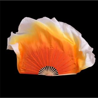 พัดการแสดง ขนาด 31 ปลายพริ้ว 20 ซม พัด พัดจีน พัดสีส้ม พัดส้…