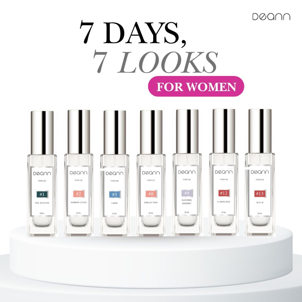 น้ำหอม เชตผู้หญิง 7กลิ่น, 7days, 7looks กลิ่นเคาน์เตอร์หรูหรา กลิ่นเทียบ OEM Charlie  Eau De Parfum (EDP)