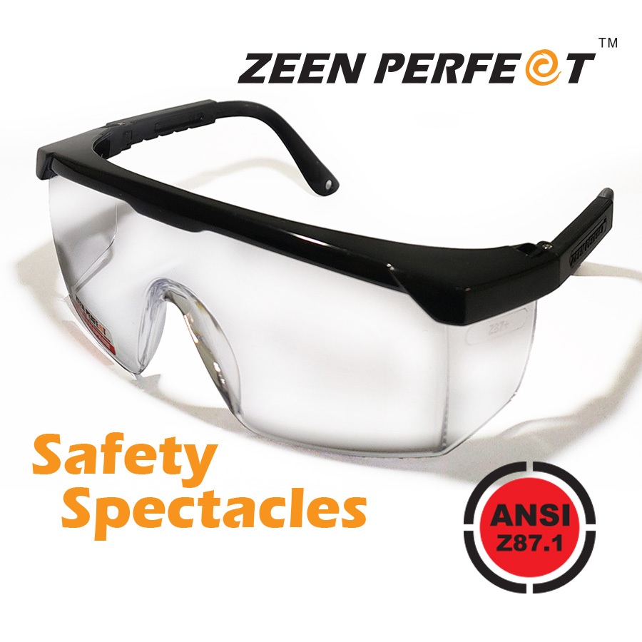 แว่นเซฟตี้(เกรดอุตสาหกรรม) ZEEN PERFECT Safety (Taiwan) 9844A มาตราฐาน ANSI Z87.1 USA Standard