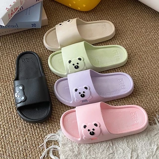 พร้อมส่ง รองเท้าแตะะลําลอง สไตล์น้องหมี พื้นนุ่มใส่ได้ทั้งชายและหญิง #2406