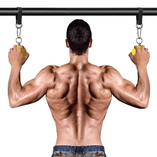 ลูกบอลดึงข้อ พร้อมตะขอ สําหรับฝึกความแข็งแรงแขน วัสดุสแตนเลส Non-slip Pull-up Grip Ball Arm Back Muscles Climbing Strap
