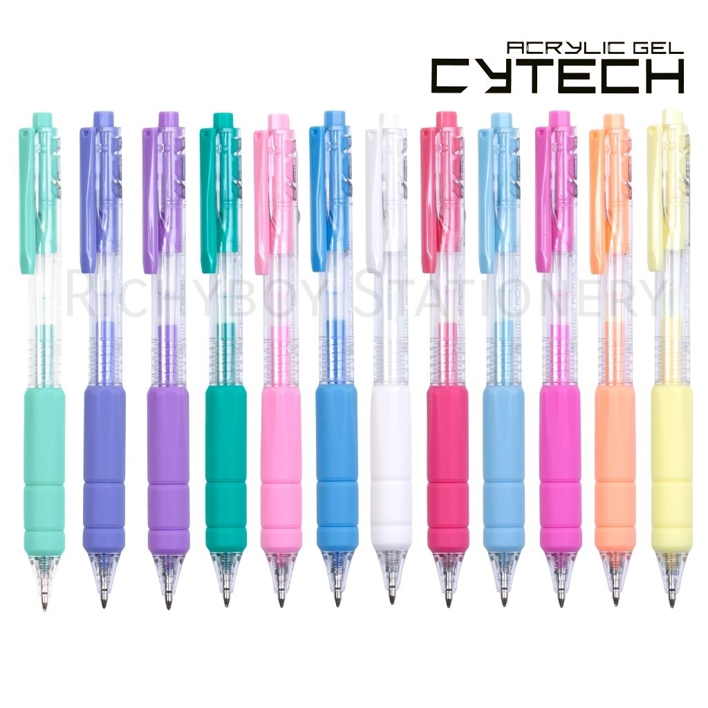 Quantum ปากกาเจลอะคริลิค ไซเทค Cytech Acrylic Gel ขนาด 0.5 มม. เขียนบนกระดาษดำได้ หมึกสีตามด้าม (ราคาต่อ 1 ด้าม)