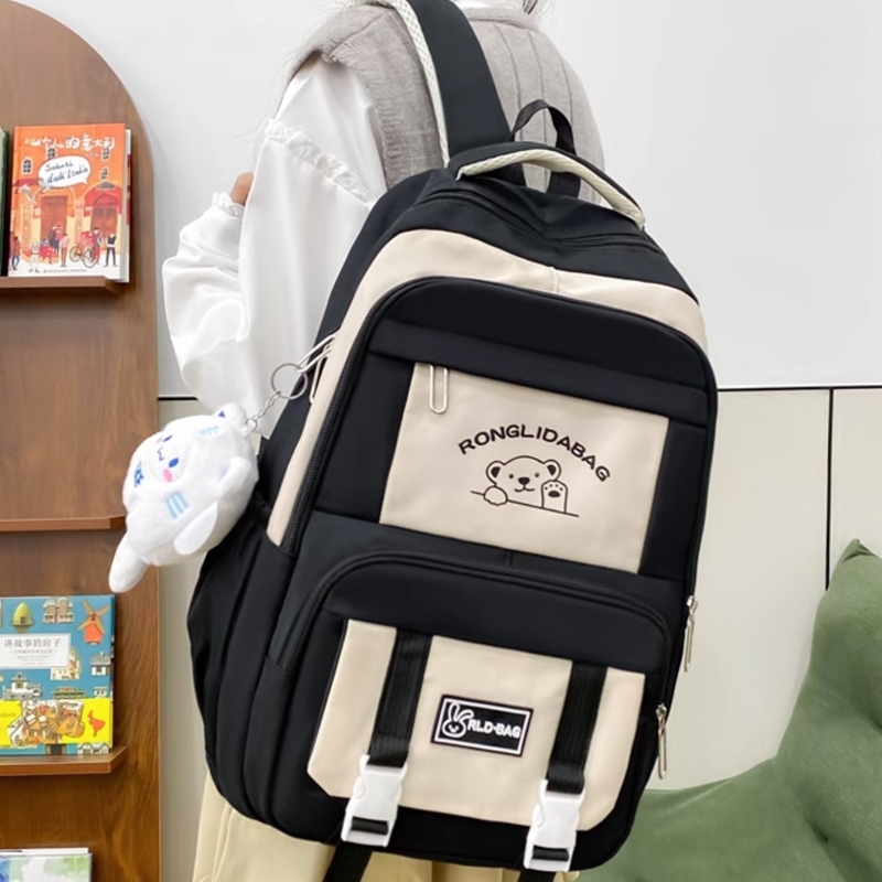 กระเป๋าเป้สะพายหลังผู้หญิง กระเป๋านักเรียน กระเป๋าใส่โน๊ตบุ๊ค จุของได้เยอะ สไตล์เกาหลี กระเป๋านักเรียนมัธยมปลาย