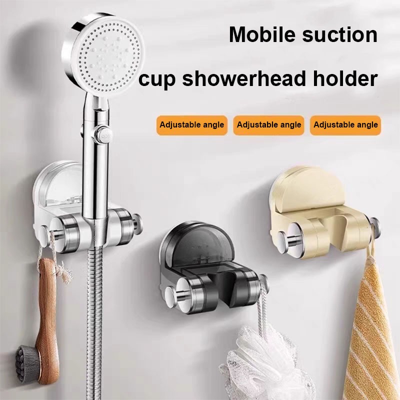 🏠 ที่แขวนฝักบัวสุญญากาศ ขาตั้งฝักบัวอาบน้ํา ชุบเงิน พร้อมที่ดูด ไม่ต้องเจาะ ไม่ทำลายผิวผนัง - รูปที่ 4