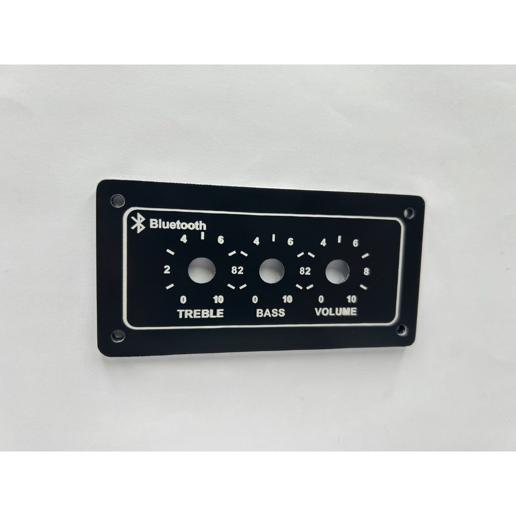 เพลทลำโพงบลูทูธ เพลทจิ๋ว แอม์ปรุ่น ZK-502T/1002T (จำหน่ายเฉพาะเพลทเปล่าๆไม่มีแอมป์) คอมโพสิต มีสีดำแ