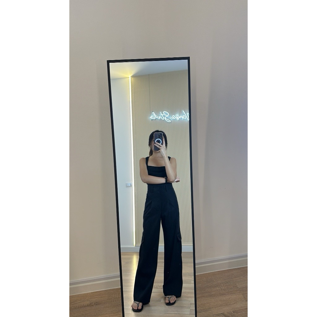 กางเกงทรงกระบอก-คาร์โก้เอวสูง Wanisa Studio