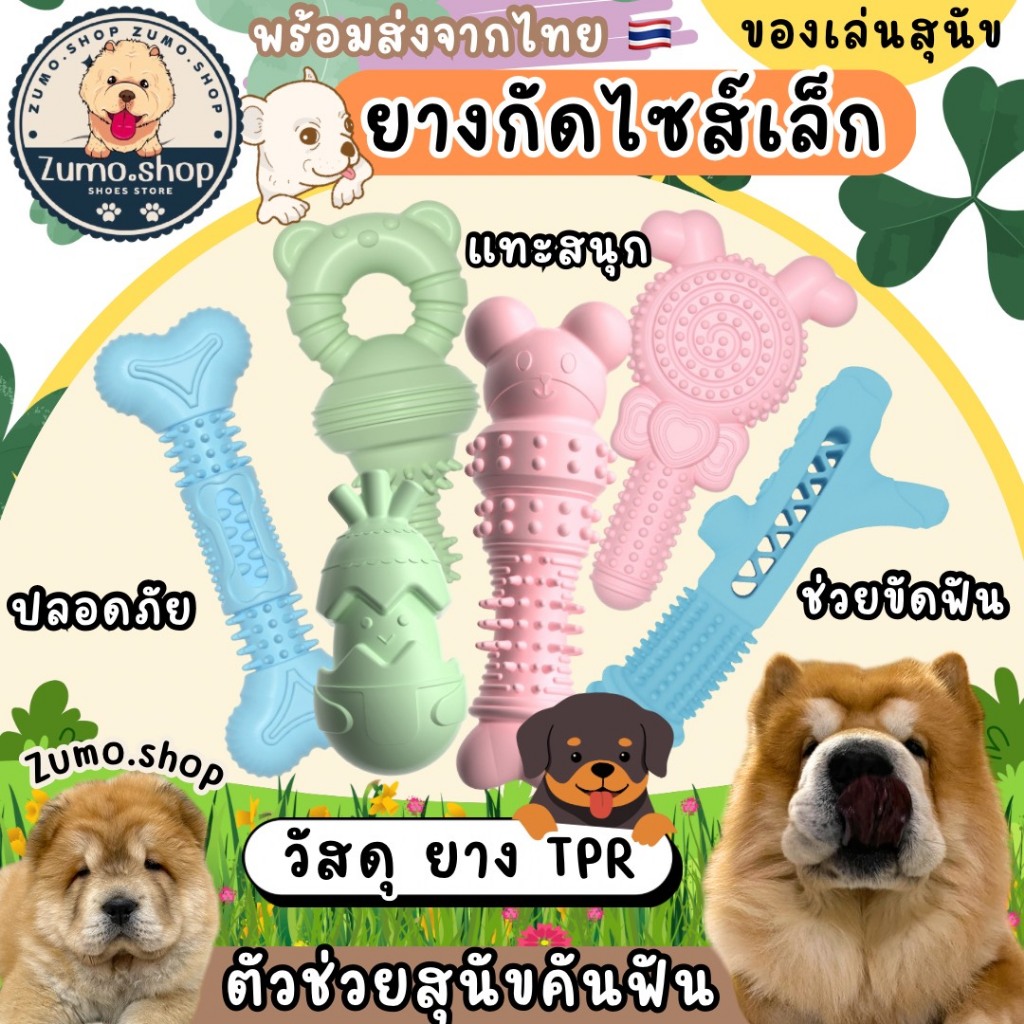 ของเล่นสุนัข ยางกัดไซส์เล็ก วัสดุยาง TPR ตัวช่วยสุนัขคันฟัน แทะสนุก ช่วยขัดฟัน ปลอดภัยต่อสุนัข พร้อมส่งจากไทย