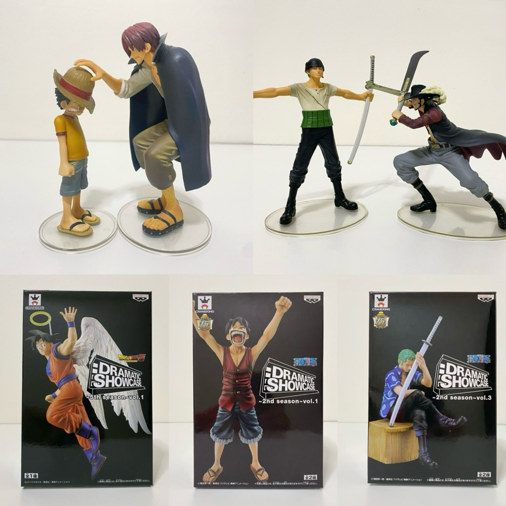 [พร้อมส่ง/มือ1-2/ของแท้] รวมฟิกเกอร์ Dramatic Showcase จาก One Piece / Dragonball - Luffy Goku Shank