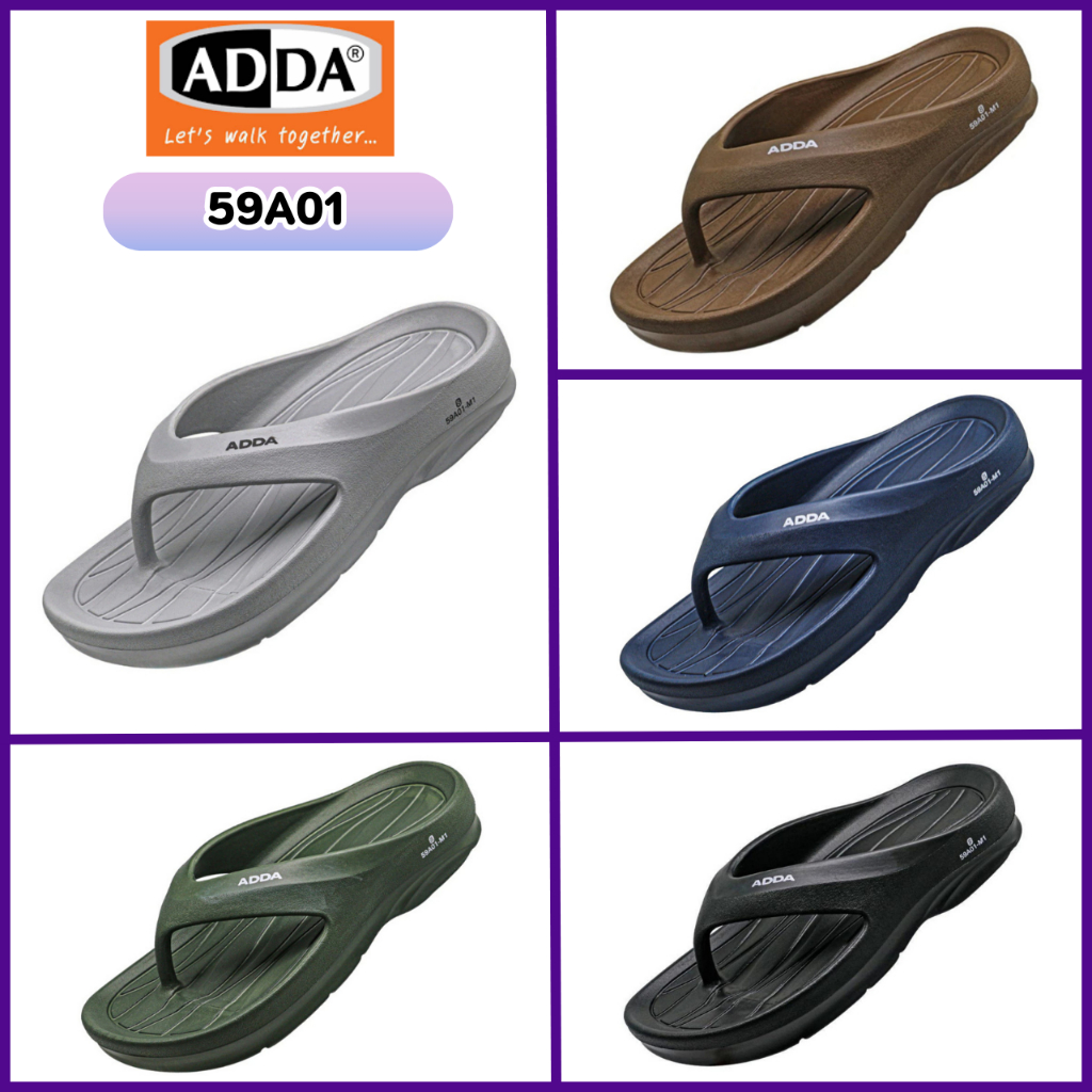 ADDA 59A01-M1  รองเท้าสลิปเปอร์แตะหนีบ ไซส์7-10(XBA)