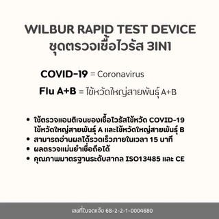 ชุดตรวจไข้หวัดใหญ่เอบี RSV Latorria 5in1 ตรวจหาCovid-19 ไข้หวัดใหญ่ FluA+B RSV+ADV ตรวจง่าย รับรู้ผลไวได้มาตรฐาน
