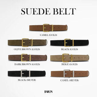 BARON Men Suede Belt เข็มขัดหนังกลับผู้ชายแบรนด์ บารอน