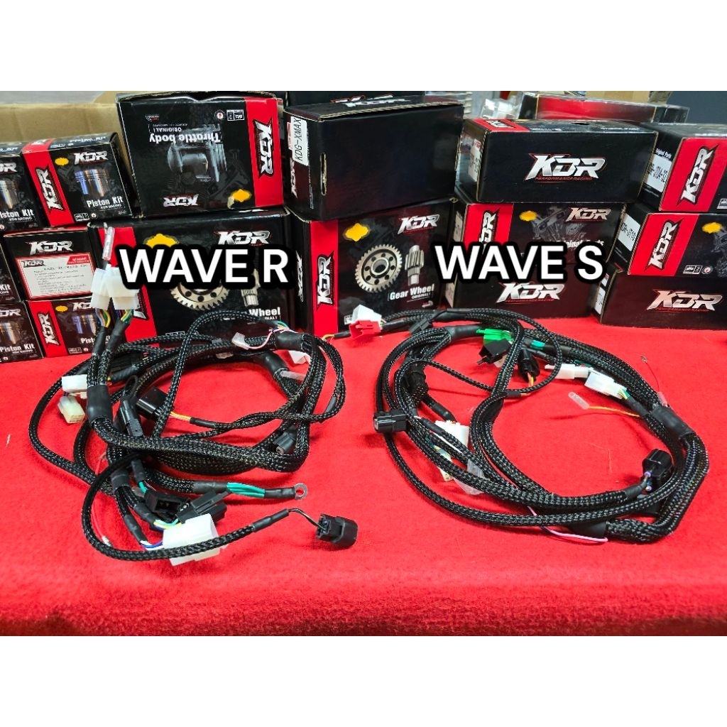 KDR สายไฟคาบูแปลงหัวฉีด (ใส่สตาร์จมือได้) KDR W125 S-R อุปกรณ์ติดครบ  แปลงใช้งานได้กับ W S-R(สายไฟใต้เบาะต้องของบังลม)