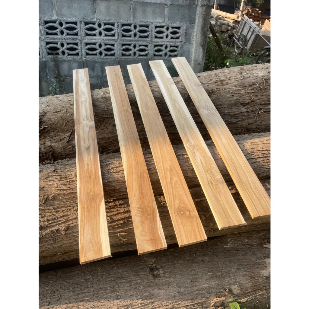 ไม้สักแผ่น หน้ากว้าง4-6นิ้ว หนา1.3ซม. ยาว150ซม. ไม้รีดไสทั้ง2ด้านพร้อมใช้งาน - รูปที่ 2