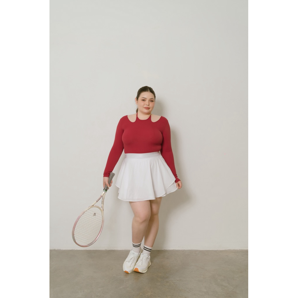 Mofitt.muse | กระโปรงตีกอล์ฟออกกำลังกาย S-2XL ผ้าพริ้วระบายอากาศอย่างดีมีช่องใส่มือถือ ชุดวิ่ง - รูปที่ 5