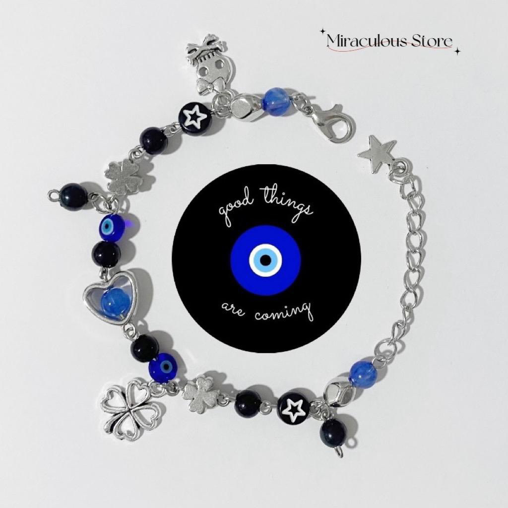 สร้อยข้อมือ evil eye กำไลข้อมือ กำไลลูกปัด กำไลอายพิน