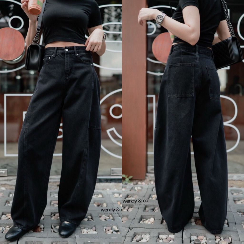 10381 กางเกงยีนส์เบคกี้เอวสูง งานป้าย fsy