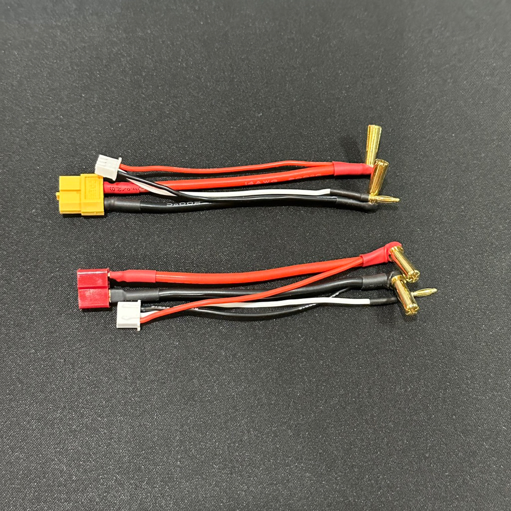 ⭐️ปลั๊กสำหรับแบตเคสแข็ง 5mm to XT60, 5mm to T-plug แบบ 90 องศา