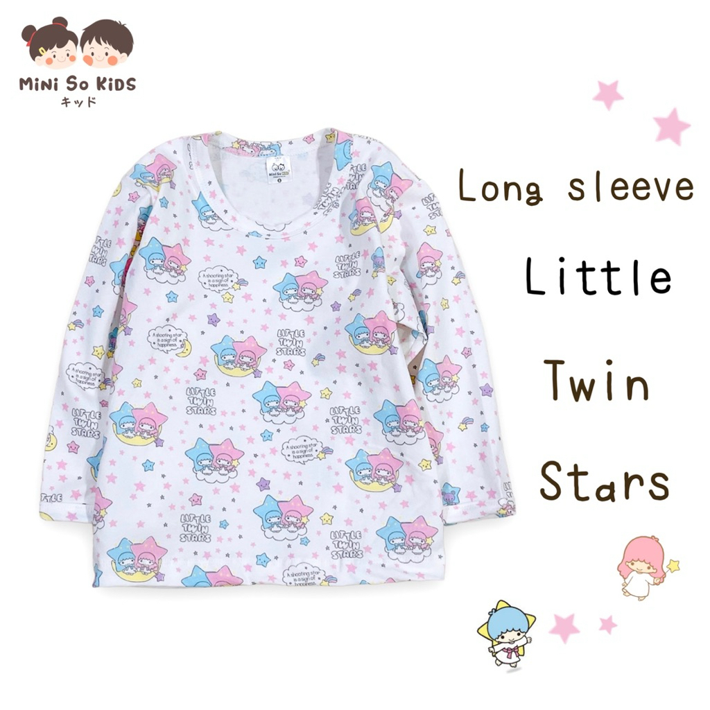 พร้อมส่ง‼️ เสื้อยืดแขนยาวเด็ก ผ้านิ่ม ลายน่ารัก⭐️