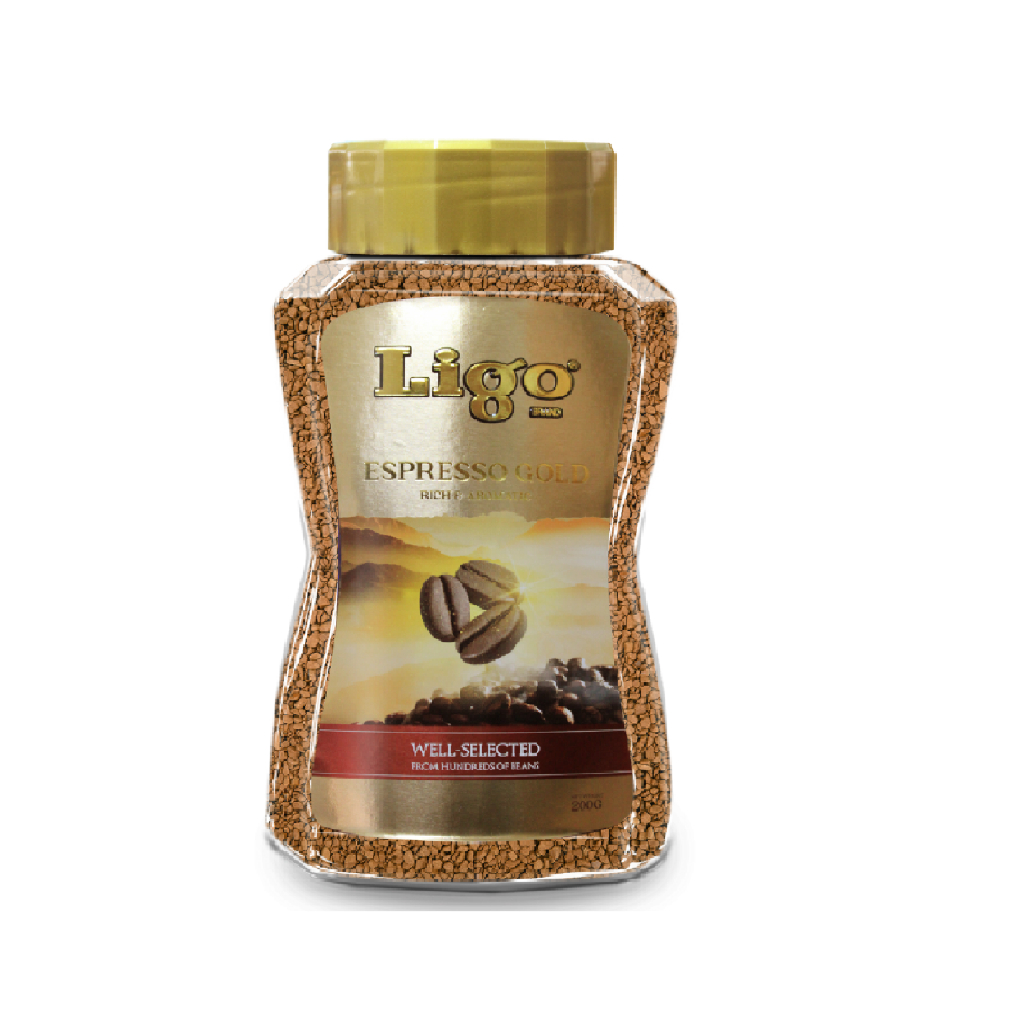 Ligo Espresso Gold Coffee ลิโก้กาแฟเอสเพรสโซ่โกลด์ 200กรัม