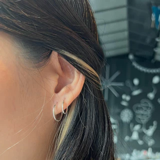 ต่างหูห่วงเงินแท้ ห่วงกลม silver925 (ราคาต่อคู่) มินิมอล ใส่ได้ทุกโอกาส ไม่แพ้ ไม่คัน ใส่อาบน้ำได้