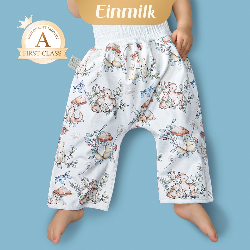 Einmilk กางเกงผ้าอ้อมเด็กแบบใช้ซ้ำได้สำหรับเด็ก กันน้ำ ป้องกันการรั่วซึม กางเกงผ้าอ้อมเด็ก