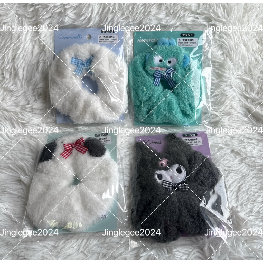 Sanrio กิ๊บติดผม ยางมัดผมขนฟู Scrunchie Kitty kuromi mymelody Sanrio ของแท้ จากญี่ปุ่น - รูปที่ 6