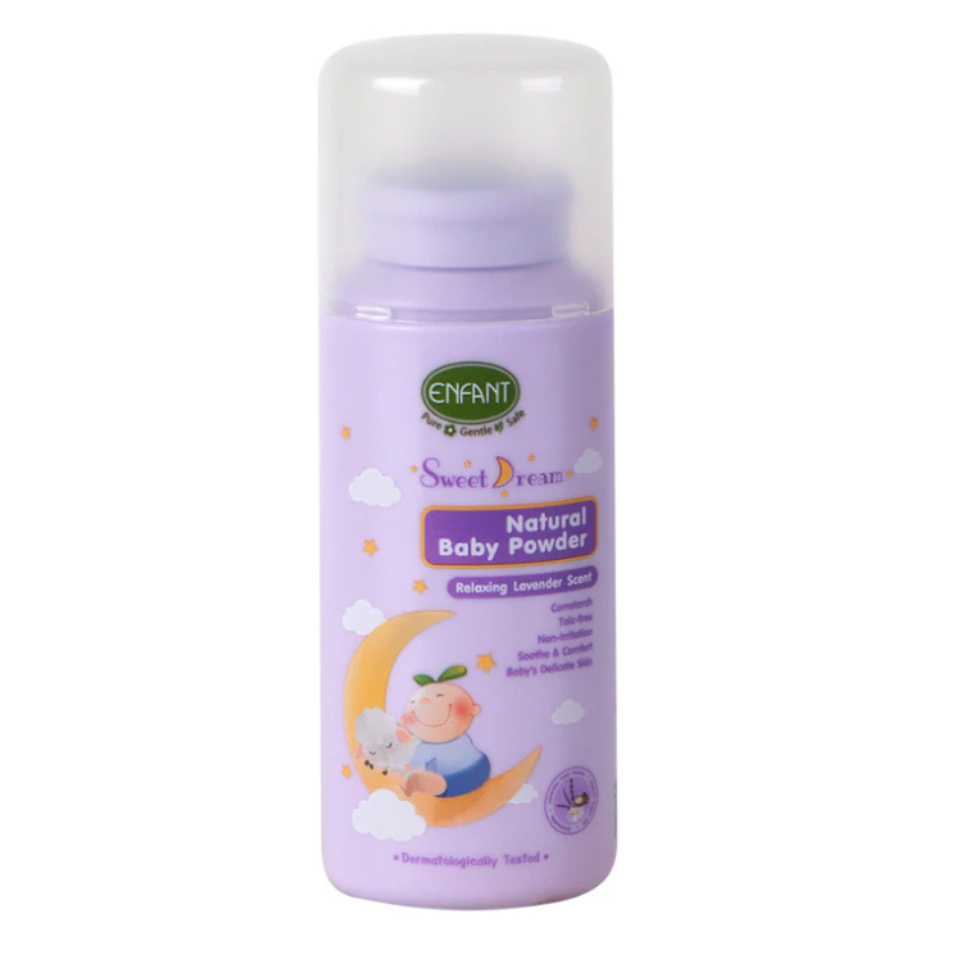 ENFANT Sweet Dream Natural Baby Powder แป้งเด็กสูตรธรรมชาติจากแป้งข้าวโพด กลิ่นลาเวนเดอร์