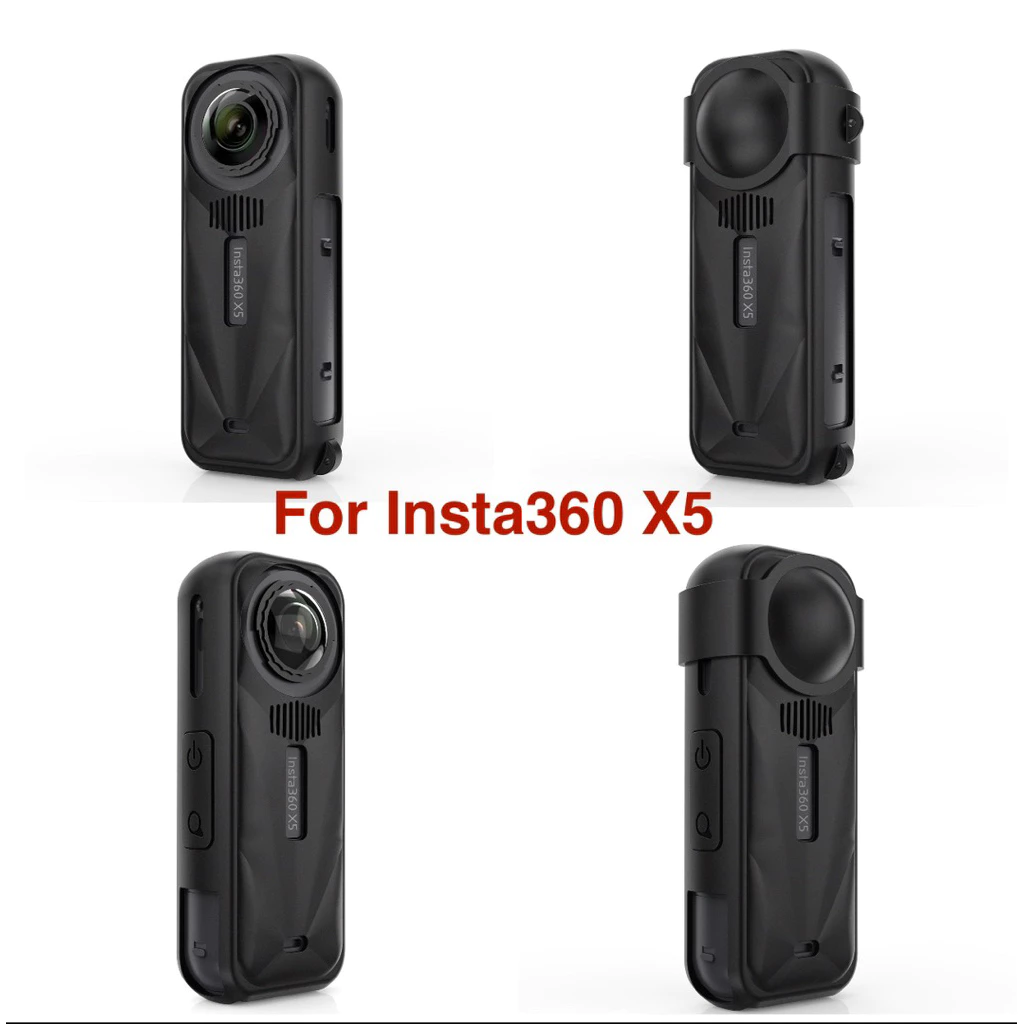 เคส ซิลิโคน สำหรับ INSTA360 X4Air X5 X4 X3  พร้อมสายคล้องมือ และ ซิลิโคนสวมหน้าเลนส์ Silicone Case With and lens cover thumbnail 4