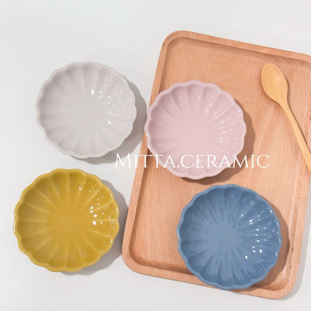 [พร้อมส่ง] งานหลุด Qc ถ้วยน้ำจิ้มเซรามิค ขนาด 3.8” ดีไซน์น่ารัก งานไทย