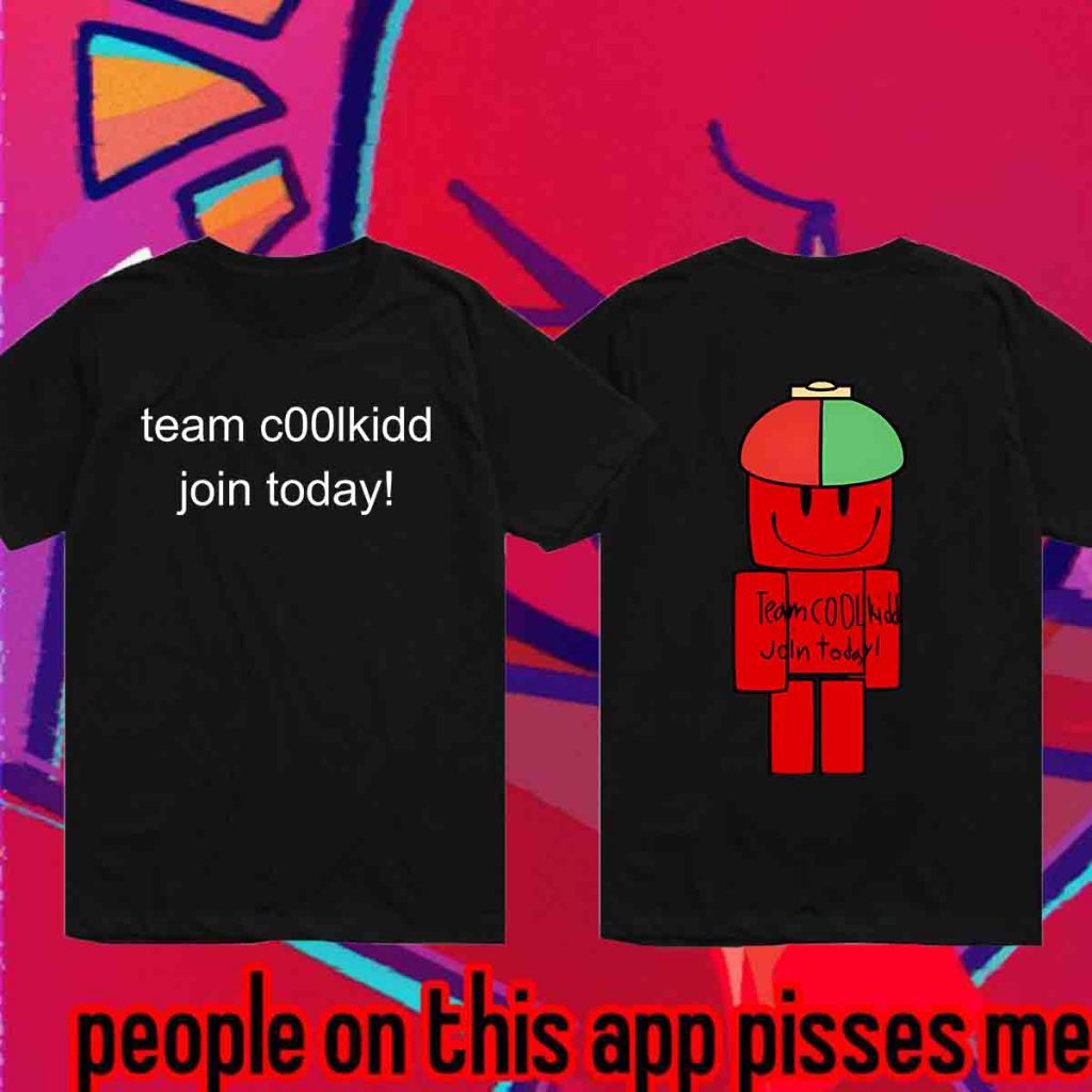 ร้อน! เสื้อยืดทีม Roblox c00lkidd เข้าร่วมวันนี้ T-Shirt S-5XL