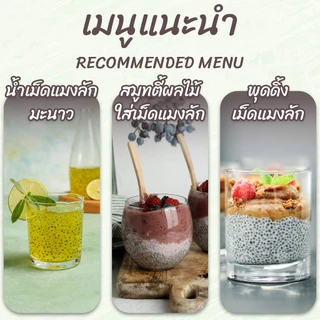 เมล็ดแมงลักดิบ 100 กรัม ตราเสือบิน | Basil Seeds