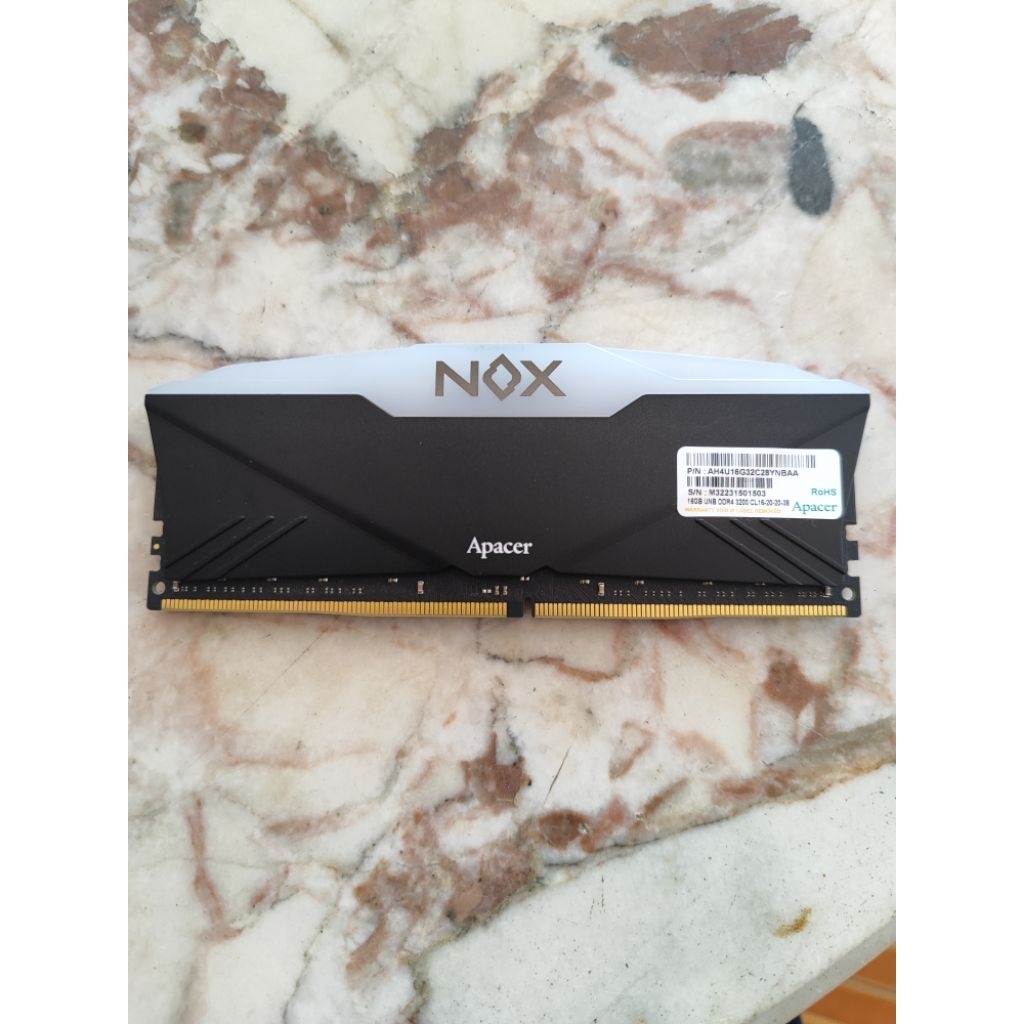 แรม Apacer Nox 16gb ddr4 3200Mhz มือสอง ไม่มีกล่อง