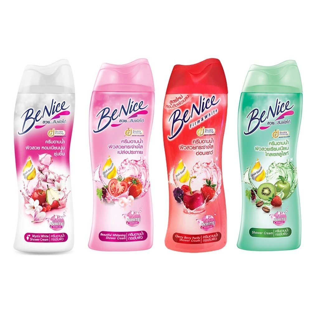 บีไนซ์-Benice ครีมอาบน้ำ สบู่อาบน้ำ ขนาด 180 ml. 4 สูตร ขวดบีบ ฝาเปิด