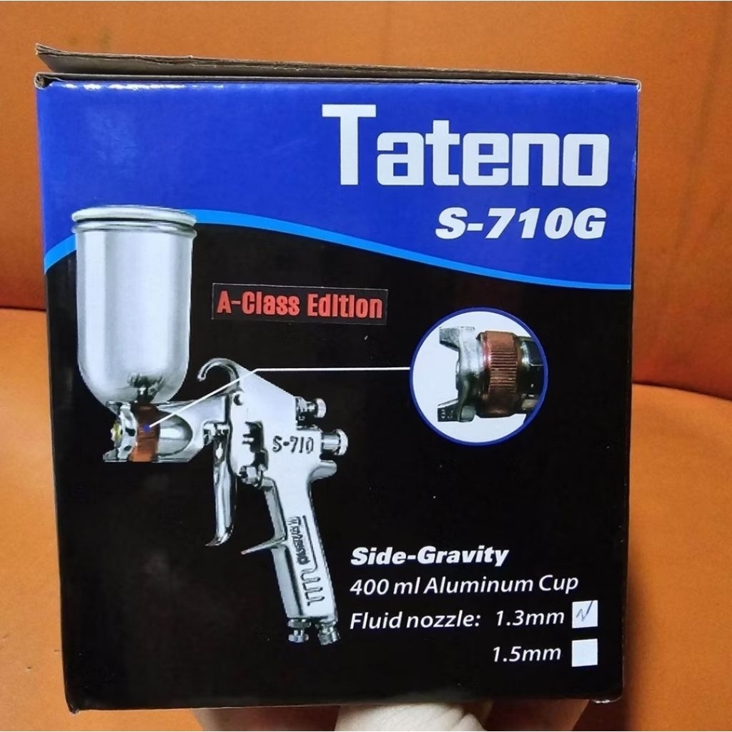Tateno กาพ่นสี 1.3มิล S-710G กาพ่นสีทาเทโน่ ถ้วยข้าง 400 ml. Spray gun