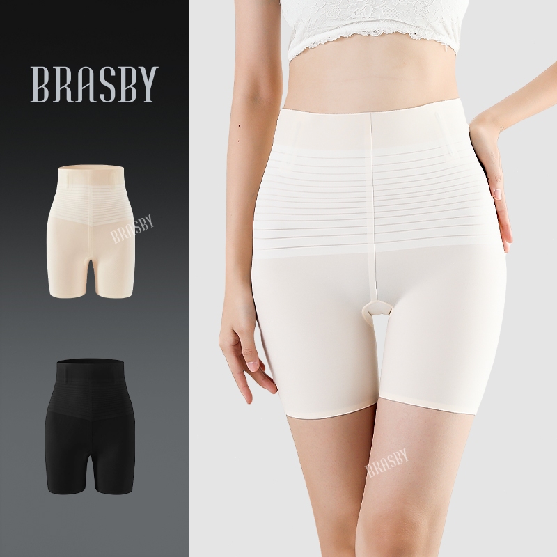 🎉Brasby🎉กางเกงเก็บพุง กางเกงในหญิง Shapewear สายสูง  ผ้าไหมน้ำแข็ง รัดพุงแรง หลังคลอด ยกก้น