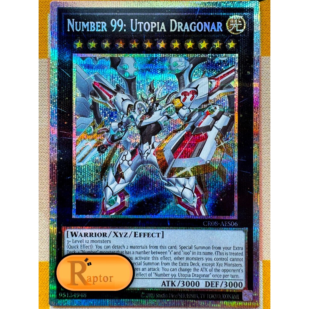 CR08-AES06 : Number 99: Utopia Dragonar [Prismatic Secret Rare] (Yu-Gi-Oh! Asia English : ลิขสิทธิ์แ