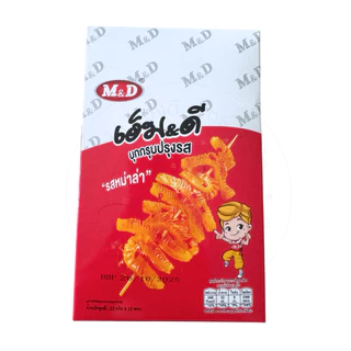 ขนม บุกกรุบ ปรุงรส M&D รสหม่าล่าและรสทะเล ต้มยำ ใหม่!กุ้งกรุบ ซอสงา 1แพ็คมี12ซอง
