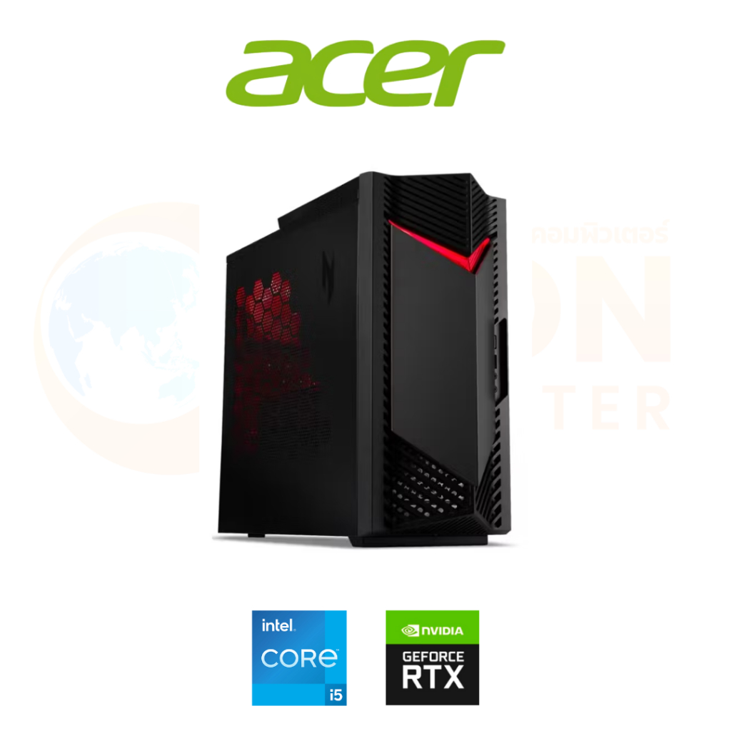 DESKTOP (เดสก์ท็อป) ACER NITRO N50-656-14F16G0TMGI/T009 / INTEL CORE I5-14400F / RTX 4060 / 16GB / 1