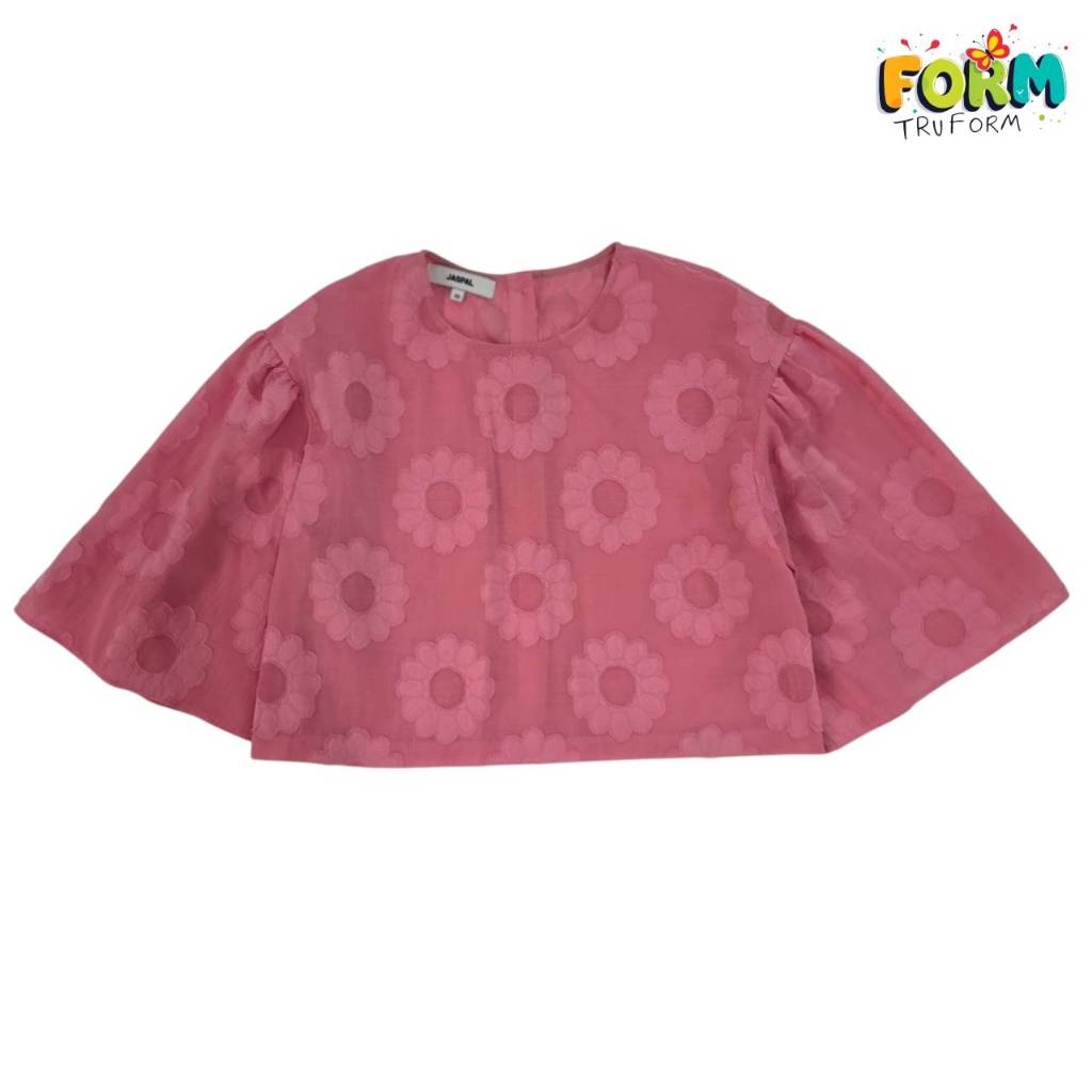 Jaspal เสื้อผู้หญิงสีชมพู เสื้อลายดอกไม้ เสื้อใส่ทำงานผู้หญิง size xs