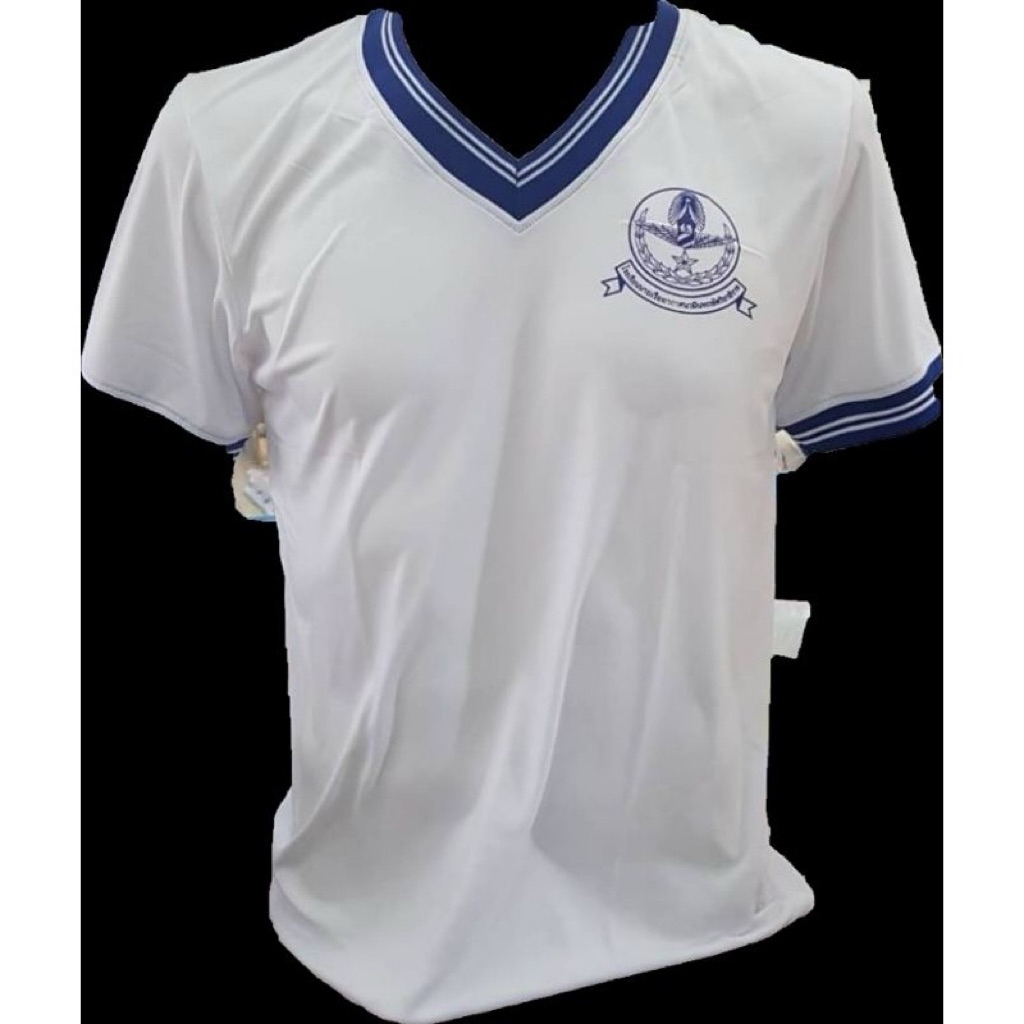 เสื้อยืดคอวีนักเรียนนายเรืออากาศ เนื้อผ้าดีมาก