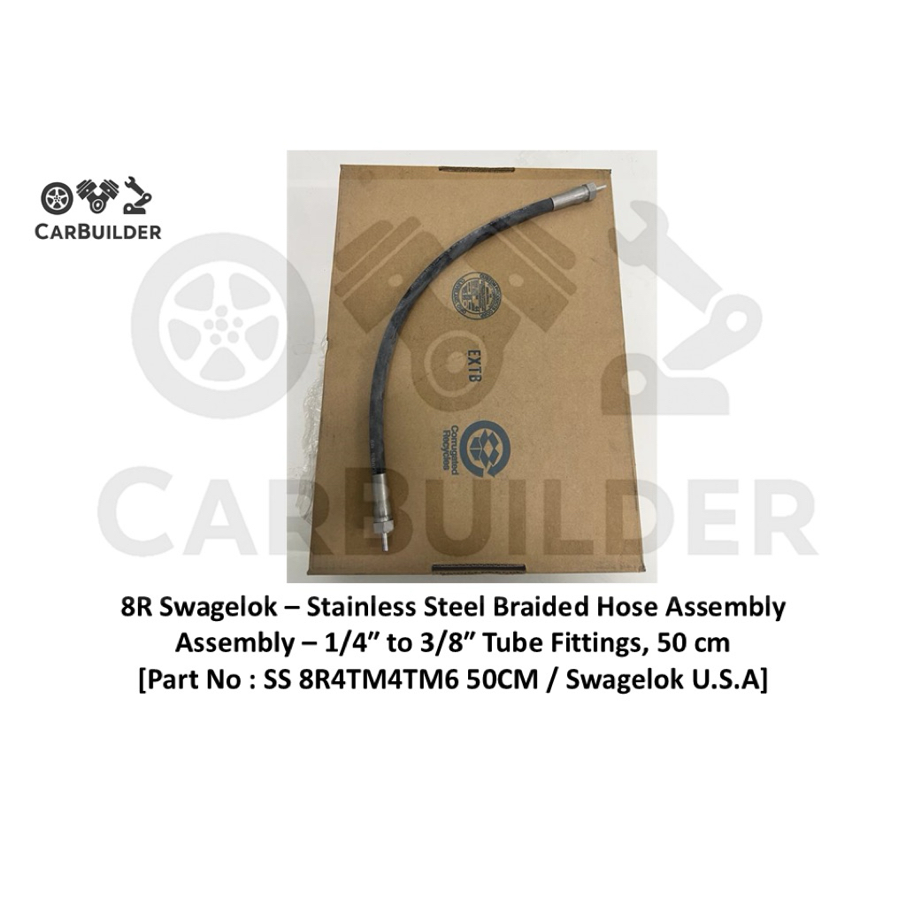 ท่อเข้าหัวสแตนเลส Swagelok รุ่น SS‑8R4TM4TM6‑50CM (PTFE‑Lined, ยาว 50 ซม.) พร้อมใย PTFE ด้านใน Tube 