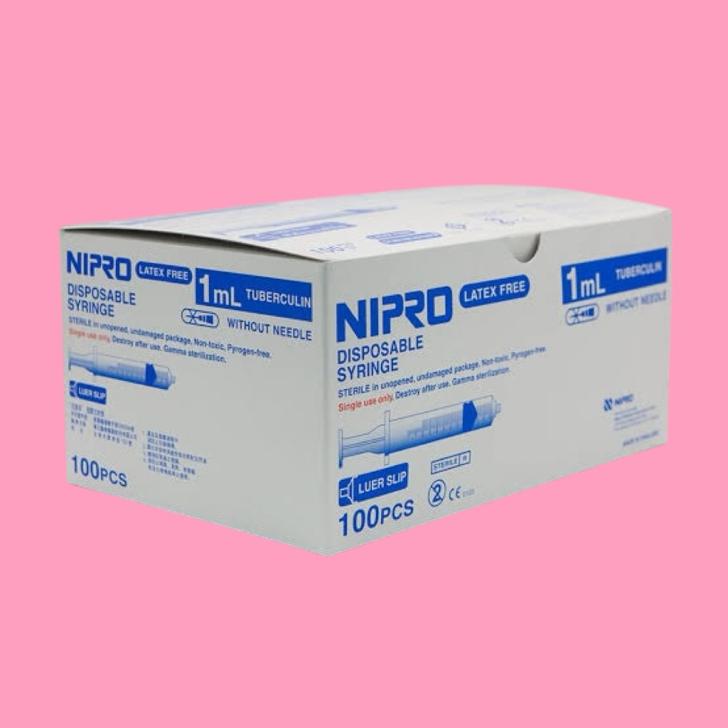 ไซริ้งพลาสติกไม่ติดเข็ม 1cc nipro 100pcs